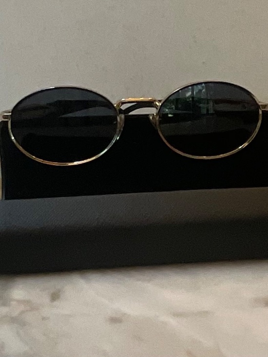 PRADA PR 65ZS ZVN09T Gold rim Black Grey Lenses Sunglasses